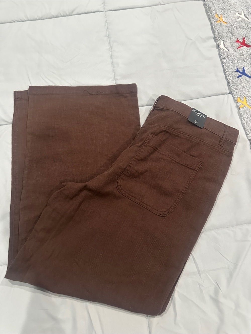Blank NYC Dark Brown Straight-Leg Trousers